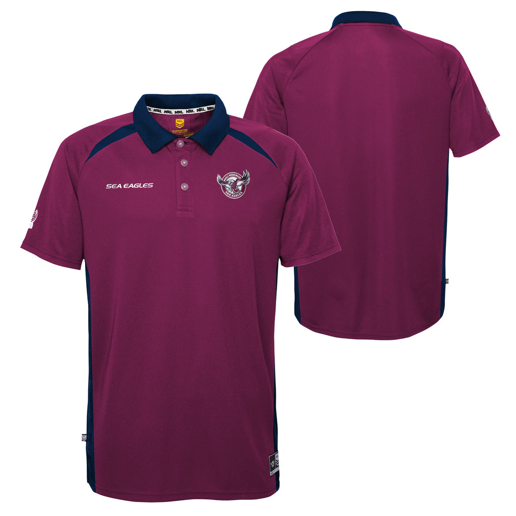 Manly Sea Eagles NRL Outerstuff Performance Polo Shirt Size S-2XL! S3