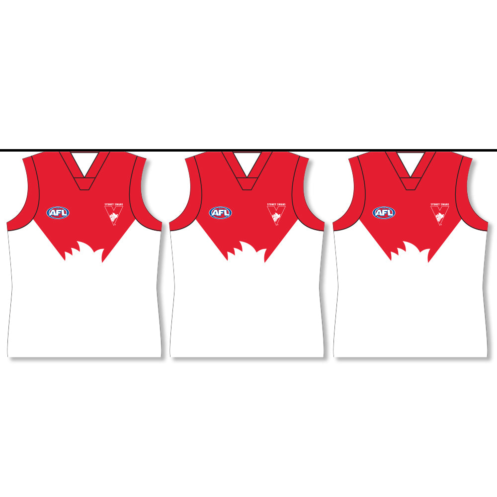 Sydney Swans AFL Bunting Flags 4m & 25 Balloons Birthday Party Pack