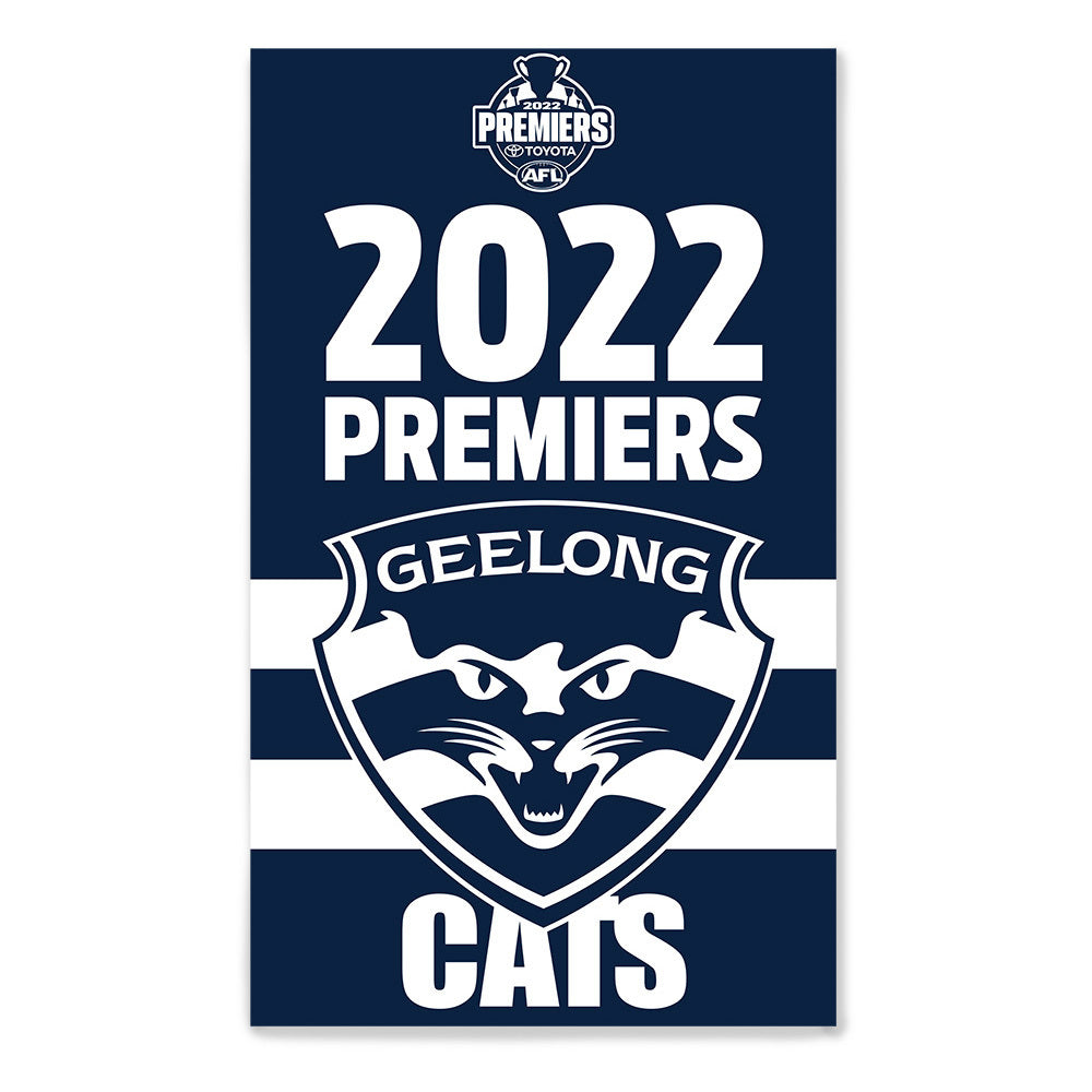 Geelong Cats AFL 2022 Premiers Cape Wall Flag 90 x 150cm! Ltd Ed
