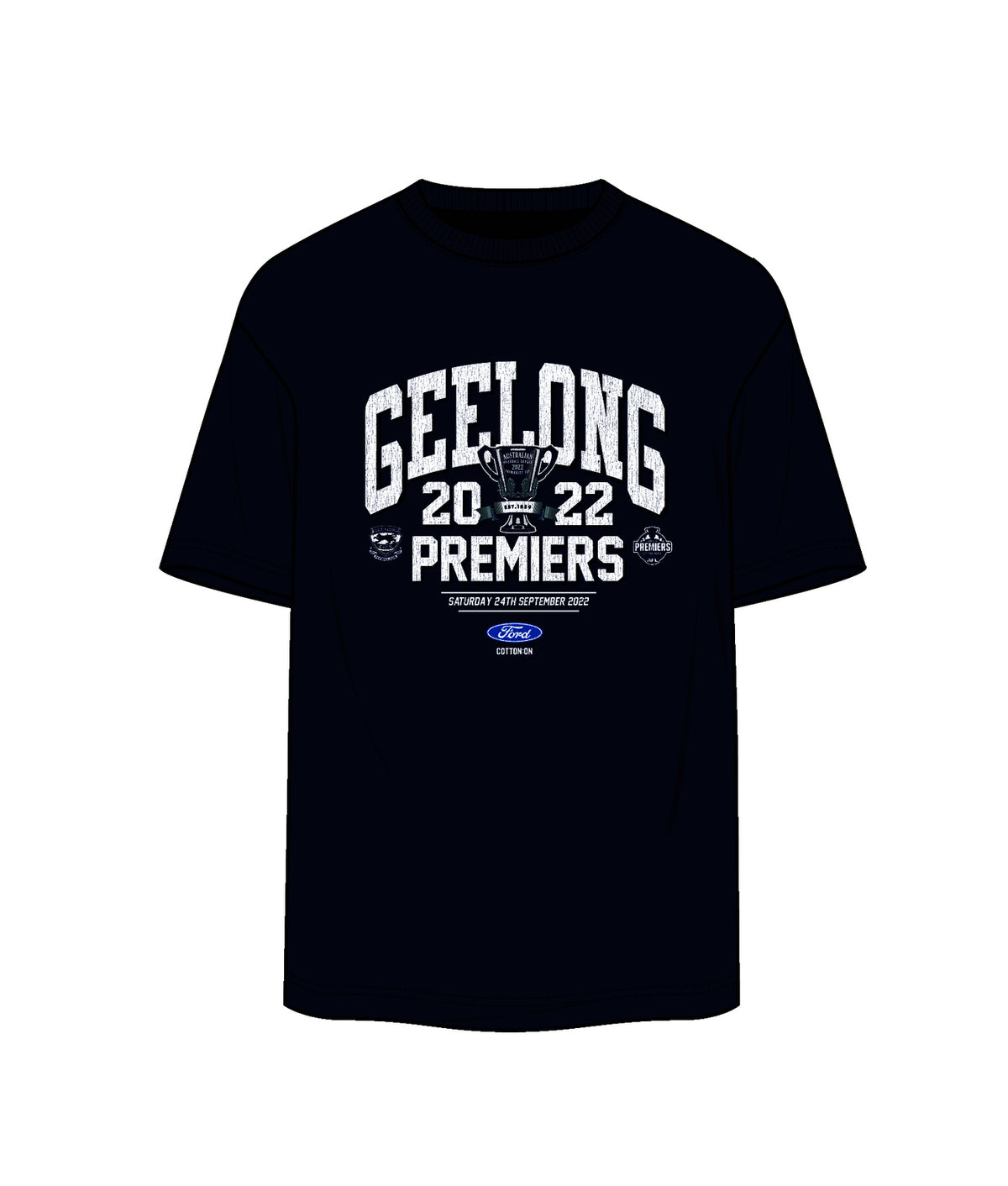 Geelong Cats AFL 2022 Cotton On Premiership T Shirt Sizes S-2XL!