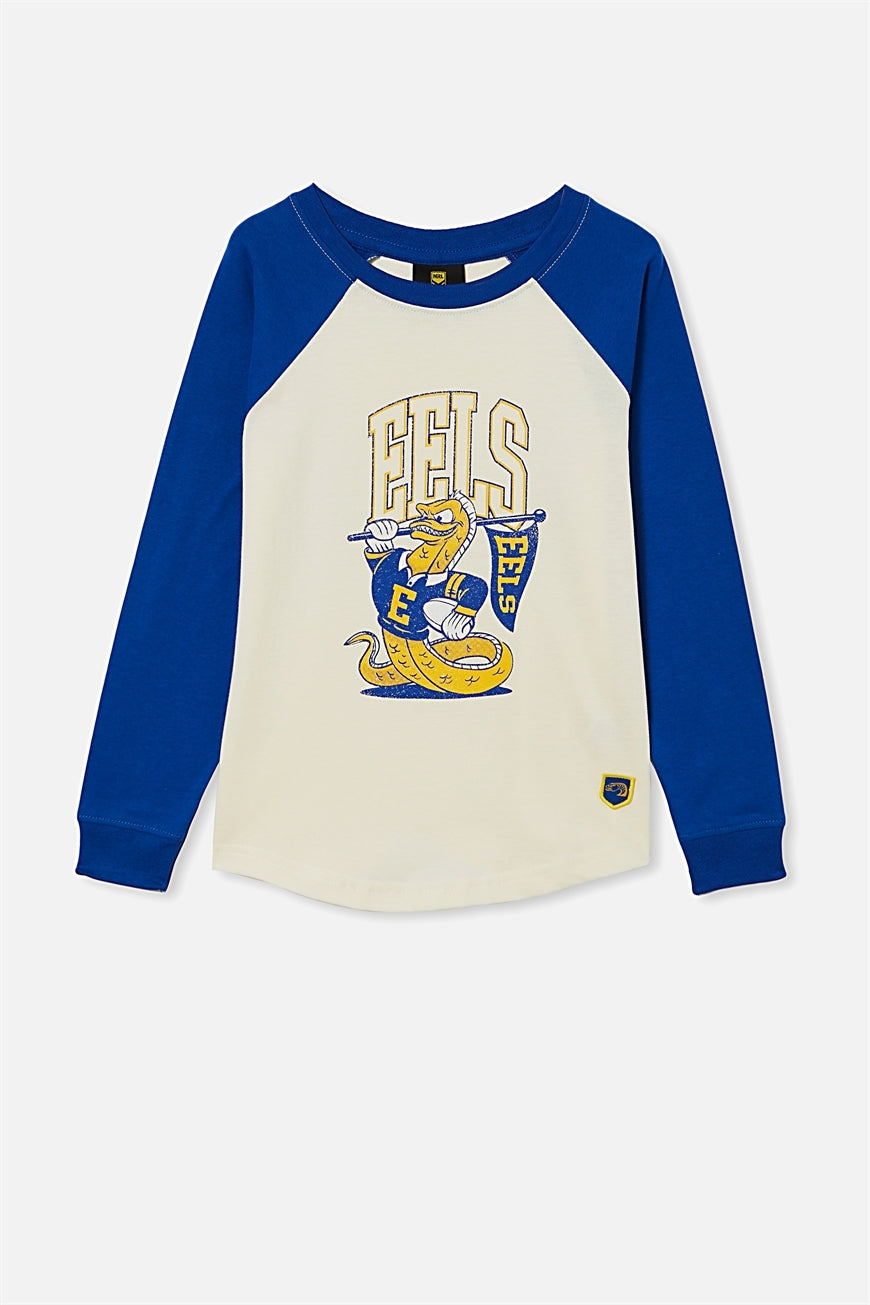 Parramatta Eels NRL Cotton On Raglan LS Top Kids Sizes 1yrs-10yrs! C1