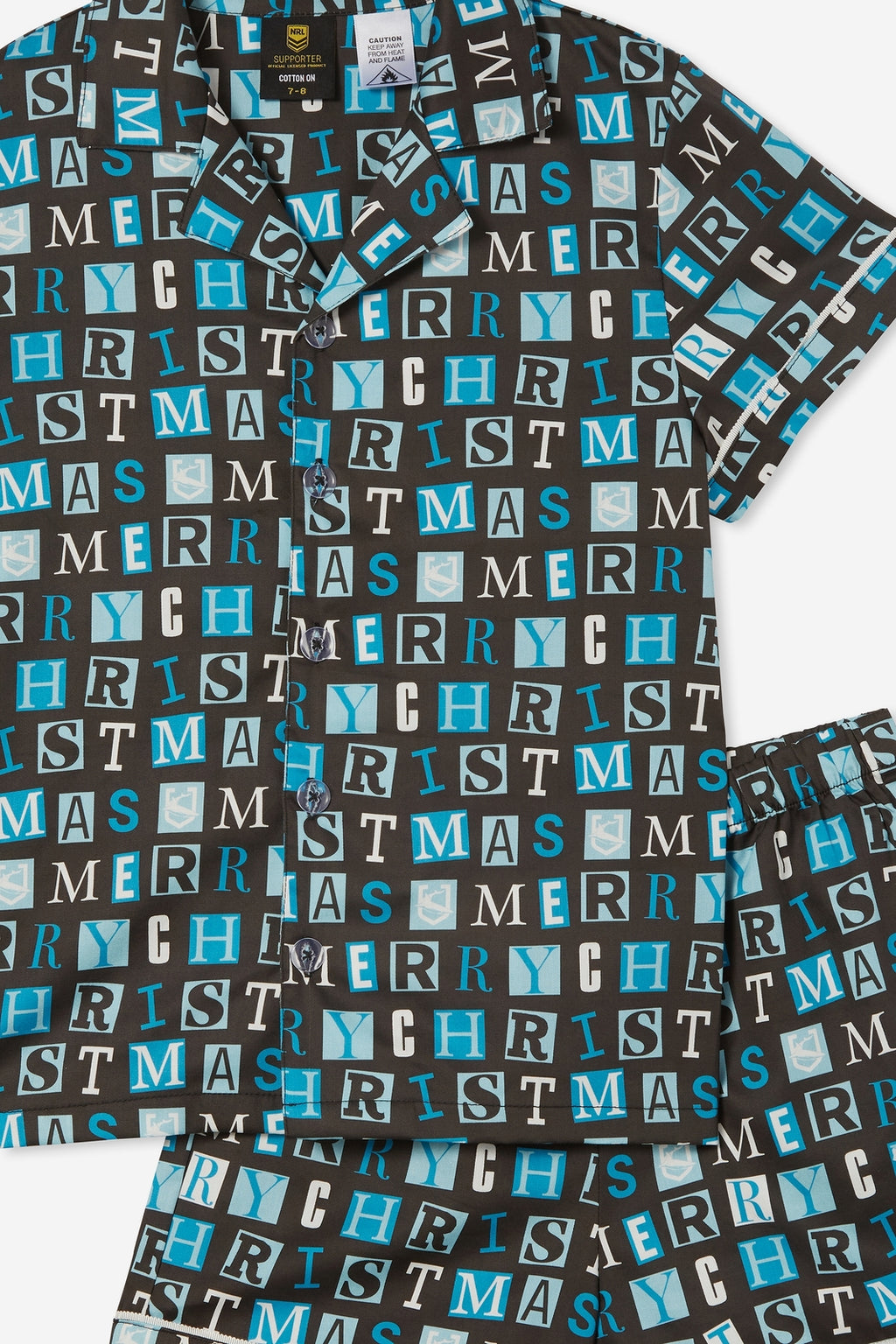 Cronulla Sharks NRL Christmas Family Pyjamas Adult XS-3XL