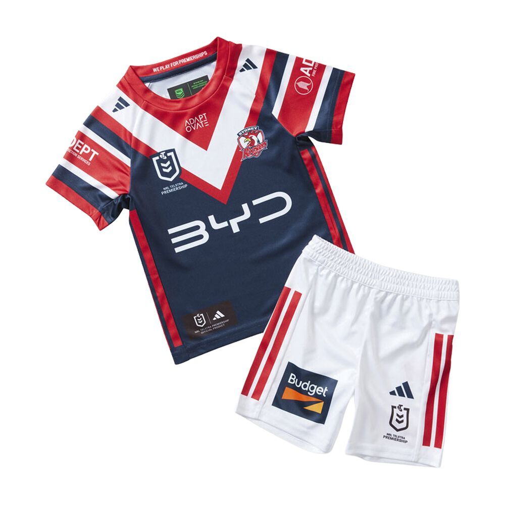 Sydney Roosters NRL 2026 Adidas Infants Home Jersey Set Size 0yrs-4yrs!