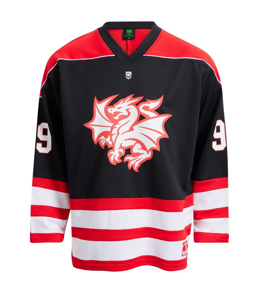 St George ILL Dragons NRL Long Sleeve Hockey Jersey Sizes XS-5XL!