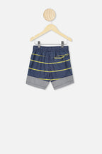 NQ Cowboys NRL 2021 Cotton On Striped Board Shorts Boys Sizes 1yrs-10yrs!