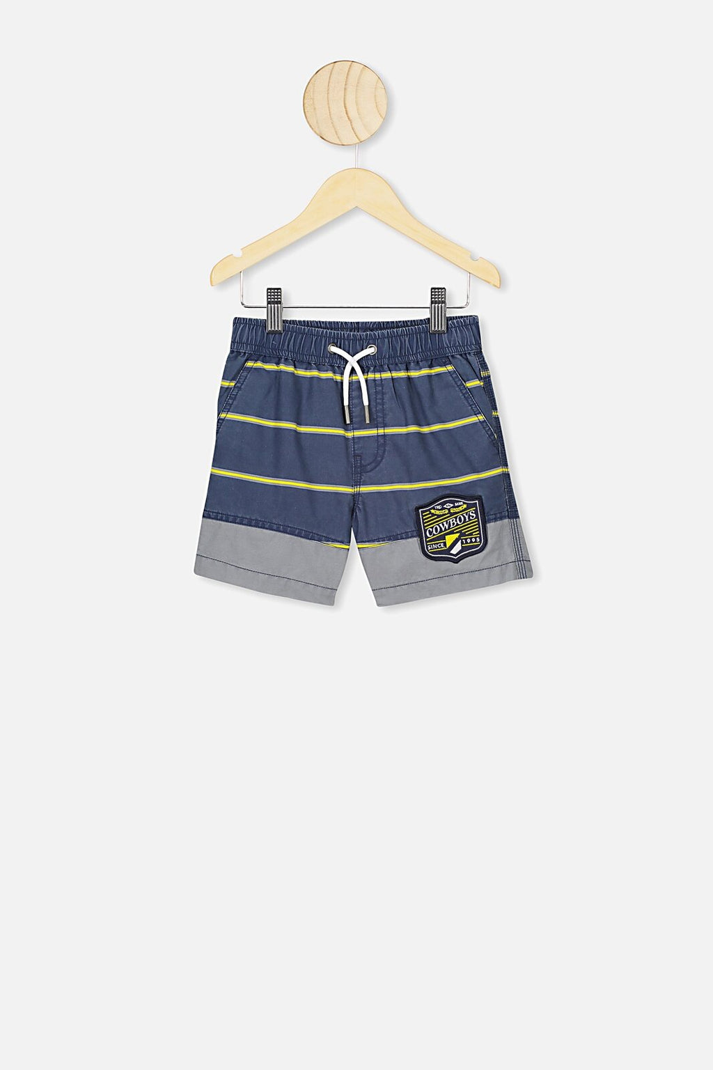 NQ Cowboys NRL 2021 Cotton On Striped Board Shorts Boys Sizes 1yrs-10yrs!