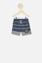 NQ Cowboys NRL 2021 Cotton On Striped Board Shorts Boys Sizes 1yrs-10yrs!