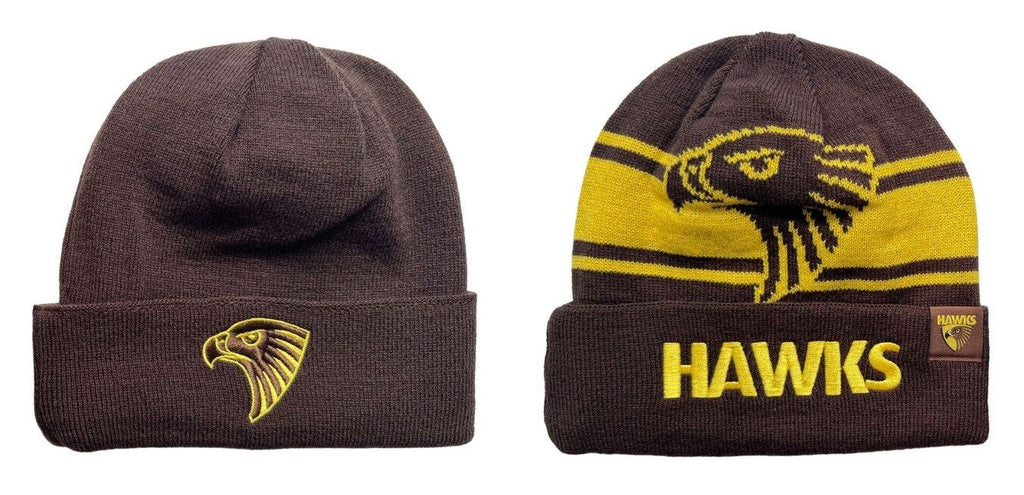 Hawthorn Hawks AFL Burley Sekem Transform Beanie BNWT's!