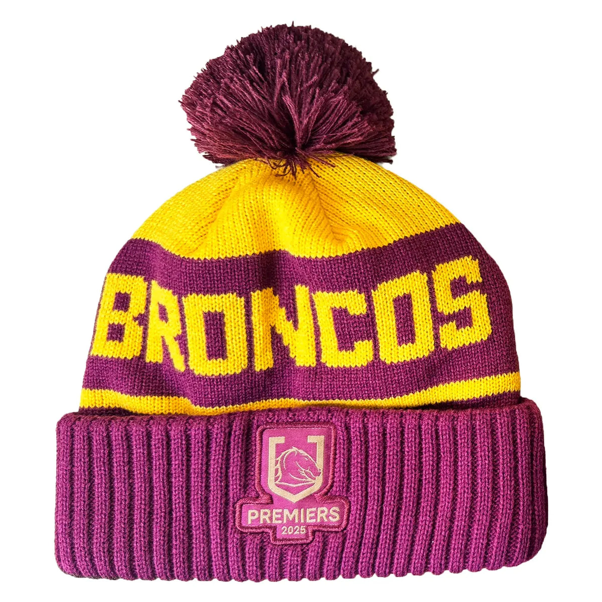 Brisbane Broncos NRL 2025 Premiers Beanie! In Stock!