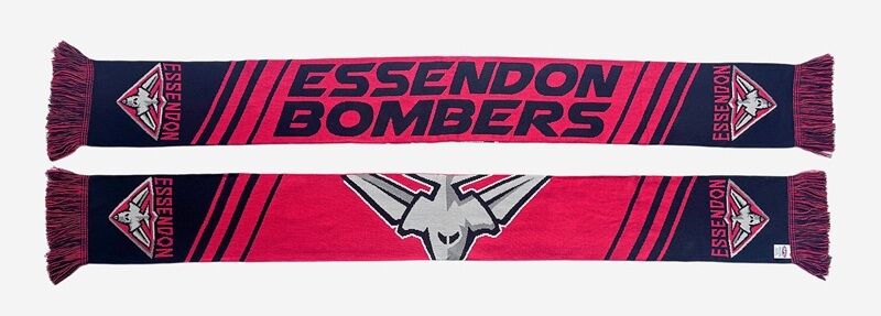 Essendon Bombers AFL Burley Sekem Velocity Scarf BNWT's!