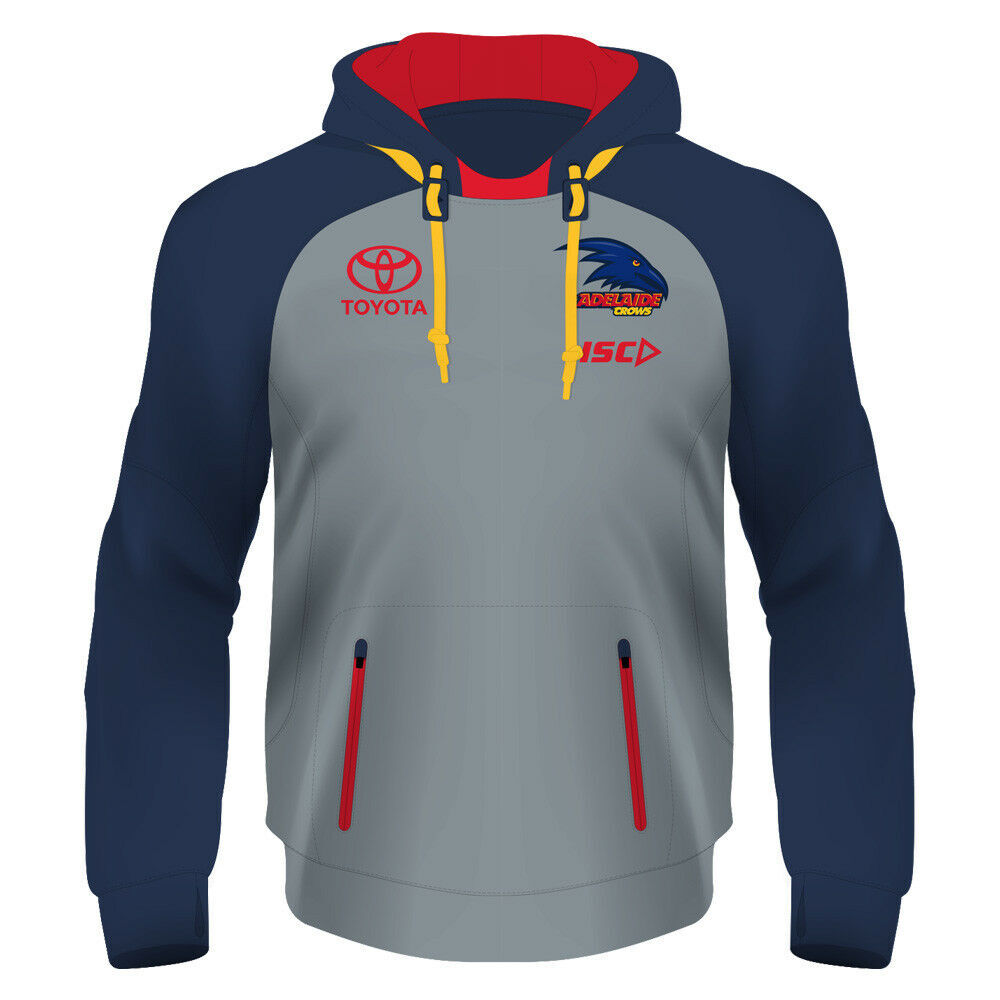 Adelaide Crows AFL ISC Players Grey Squad Hoody Size S-5XL! T8