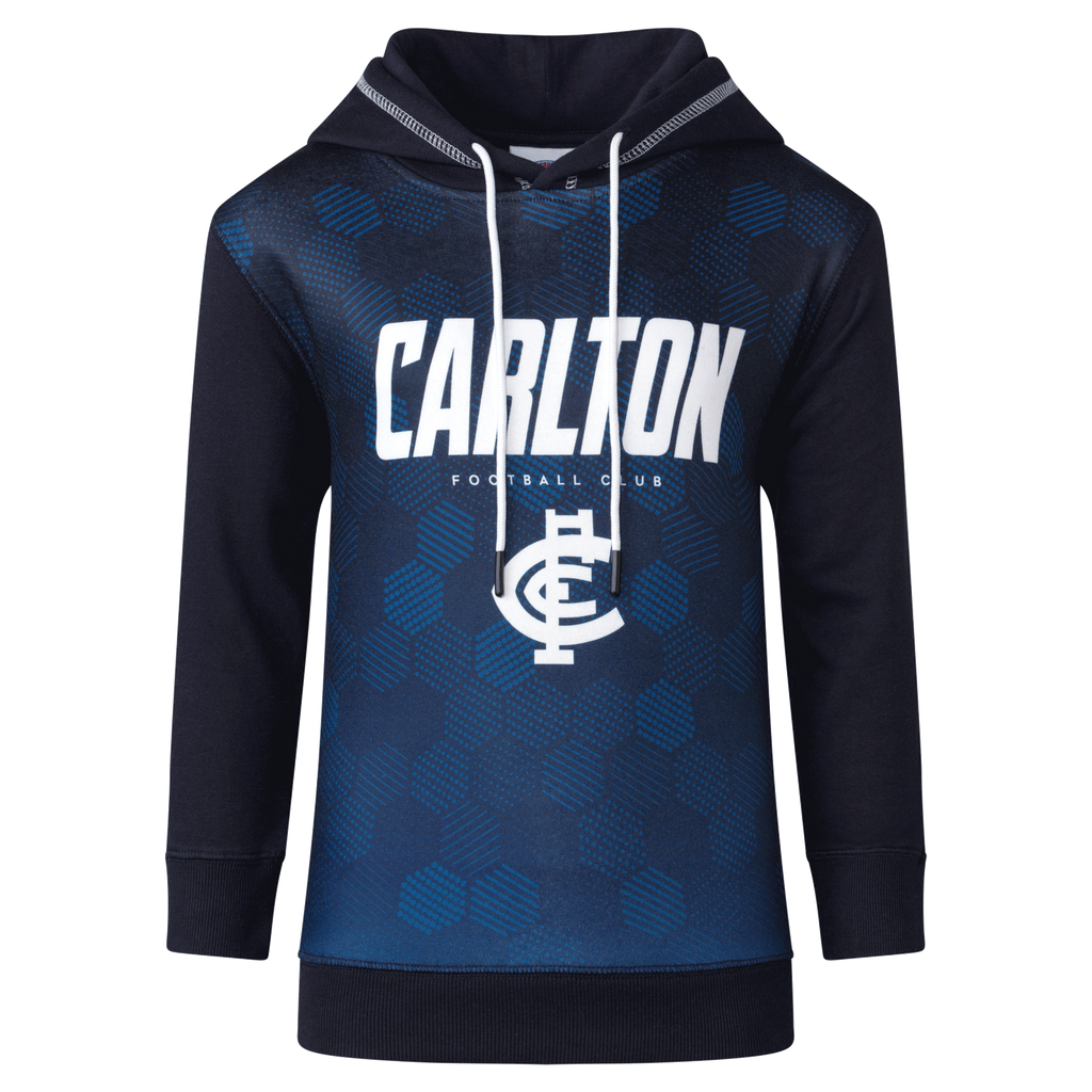 Carlton Blues AFL Kids Sublimated Hoody Hoodie Sizes 6-14! W22