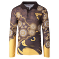 Hawthorn Hawks AFL Playcorp Indigenous LS Polo Shirt Sizes S-3XL! W22