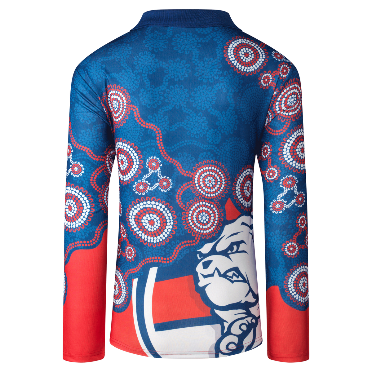 Western Bulldogs AFL 2022 Playcorp Indigenous LS Polo Shirt Sizes S-3XL! W22