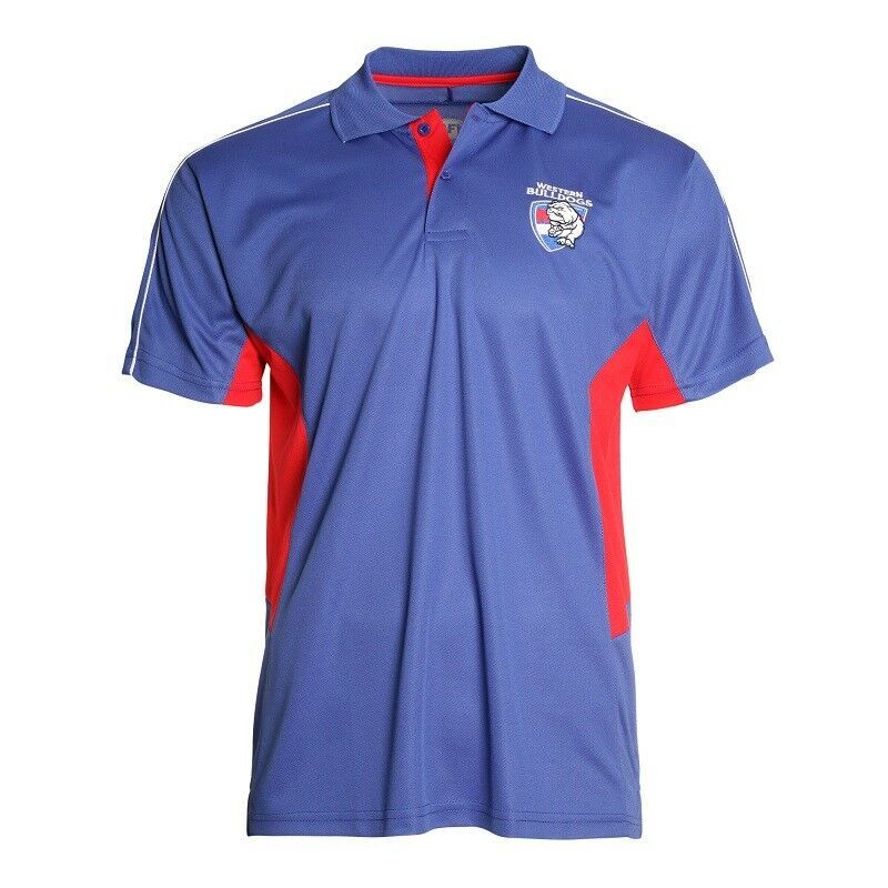 Western Bulldogs AFL Summer Premium Polo Shirt Size S-3XL! S9