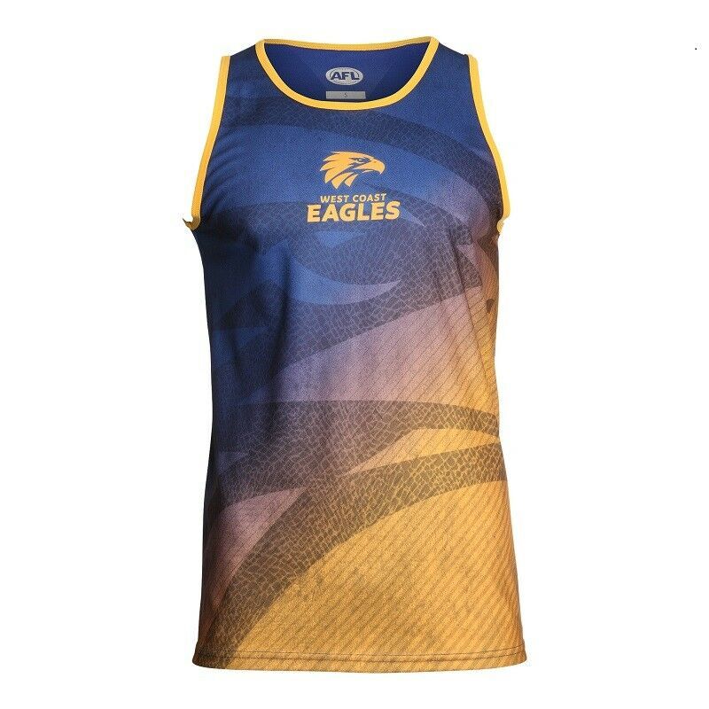 West Coast Eagles AFL PlayCorp Premium Training Singlet Sizes S-3XL! S21
