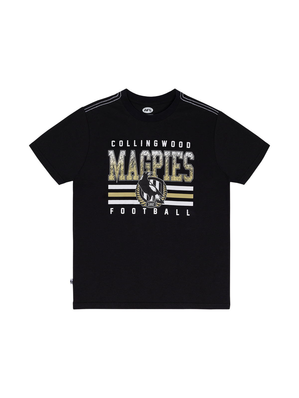 Collingwood Magpies AFL Youth Kids Sketch T-Shirt Sizes 8-16! T4