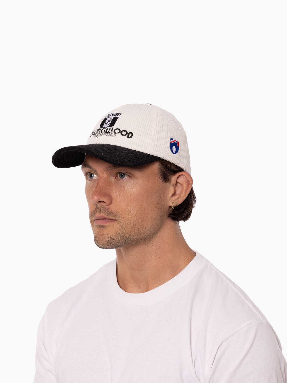 Collingwood Magpies AFL Adult Throwback Cord Cap! T5