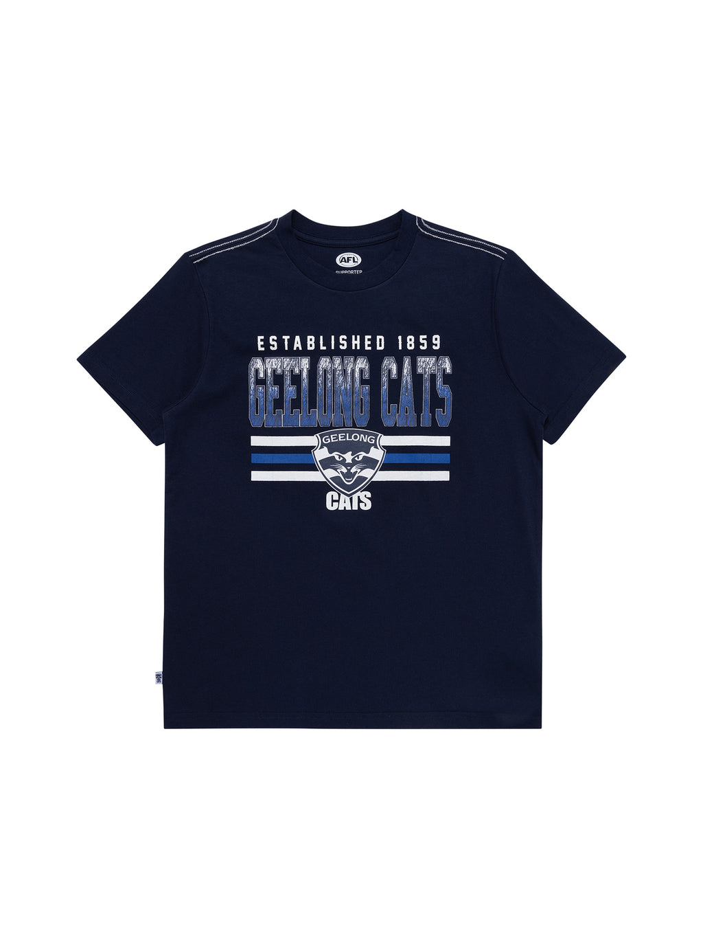 Geelong Cats AFL Youth Kids Sketch T-Shirt Sizes 8-16! T4