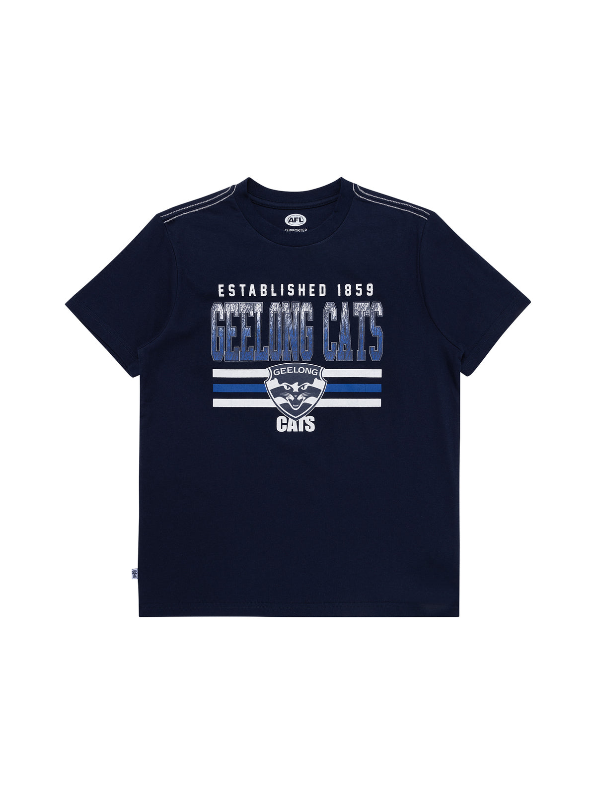 Geelong Cats AFL Youth Kids Sketch T-Shirt Sizes 8-16! T4