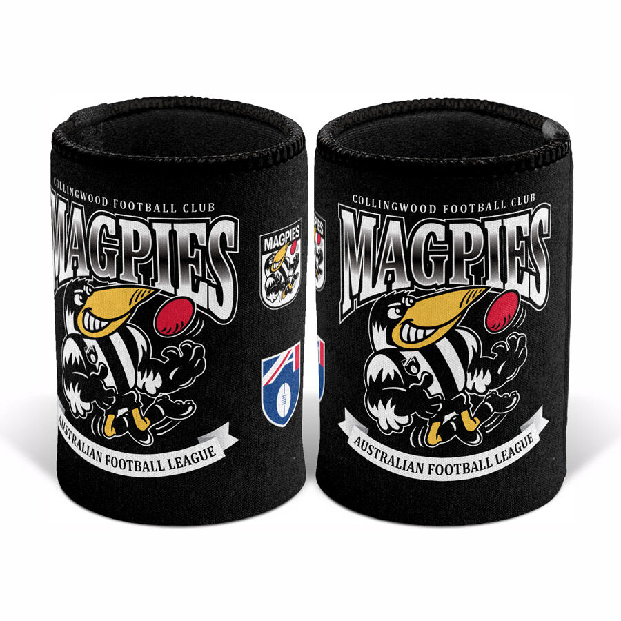 Collingwood Magpies AFL Retro Can Cooler! Bottle Cooler Stubby Holder Cosy