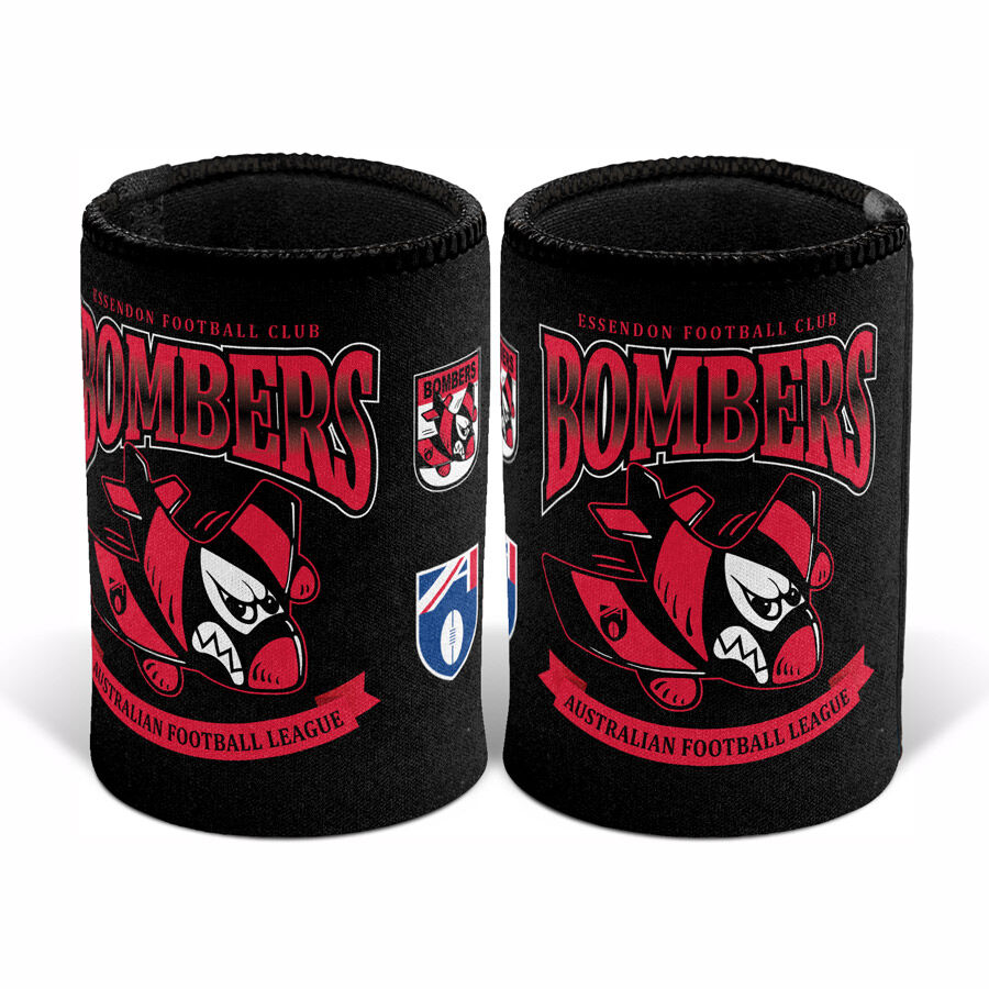 Essendon Bombers AFL Retro Can Cooler! Bottle Cooler Stubby Holder Cosy
