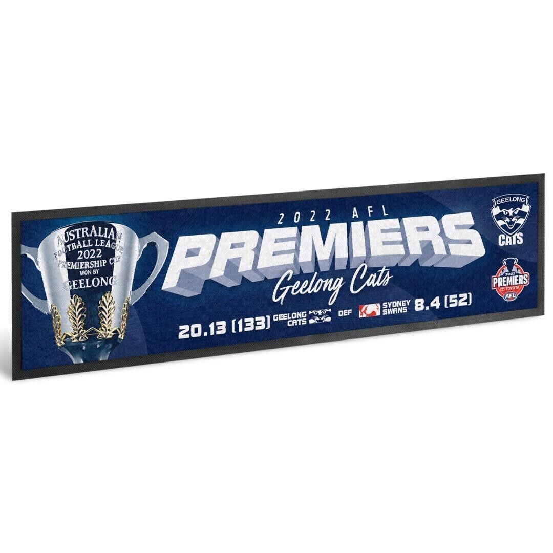 Geelong Cats AFL Premiers 2022 Bar Runner Mat P1