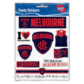Official AFL Melbourne Demons Footy Stickers Sticker Sheet Pack