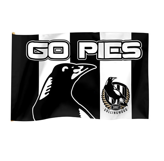 Official AFL Collingwood Magpies Game Day Large Flag 60 x 90 cm (NO STICK)