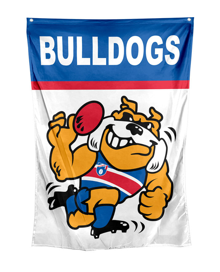 Official AFL Western Bulldogs Supporters Retro Mascot Wall Cape Flag!