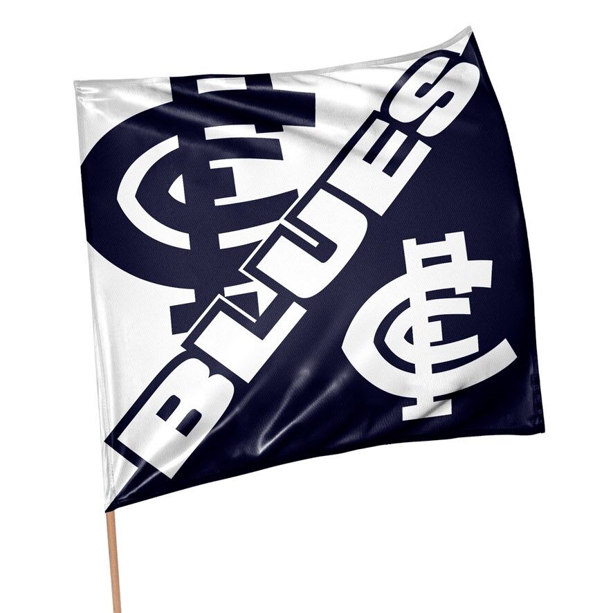 Official AFL Carlton Blues Game Day Large Flag 70 x 70 cm (NO STICK/FLAG POLE)