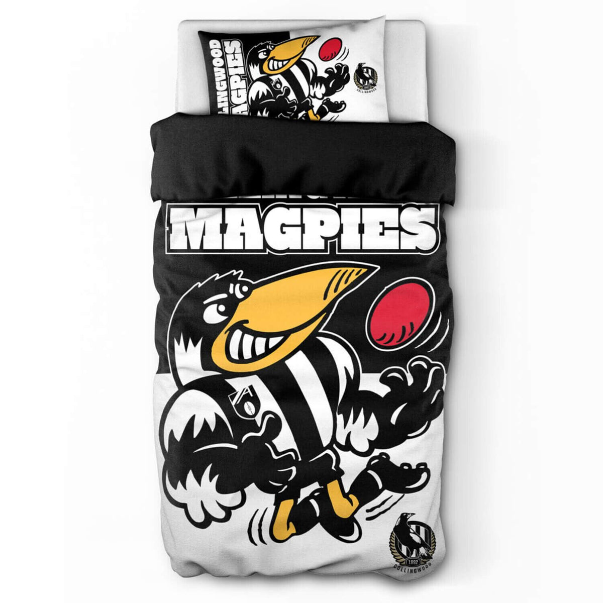 Collingwood Magpies AFL Team Single Quilt Cover!