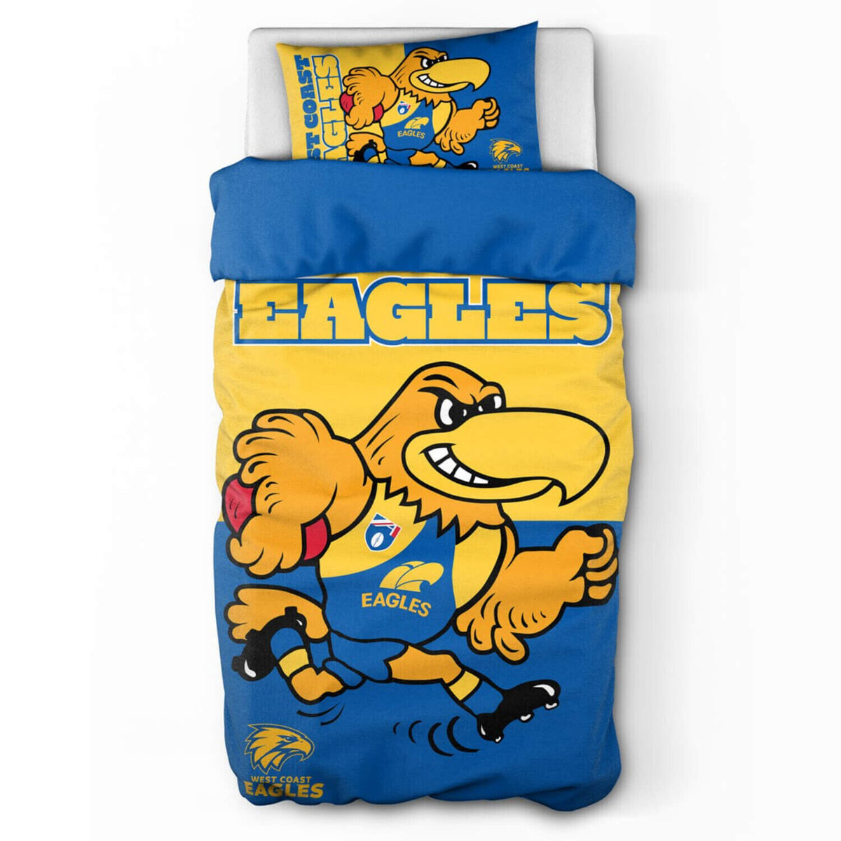 West Coast Eagles AFL Team Single Quilt Cover!