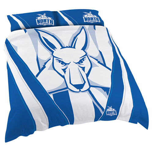 Melbourne Kangaroos AFL Pillow Quilt Cover Set: Single, Double, Queen & King Bed