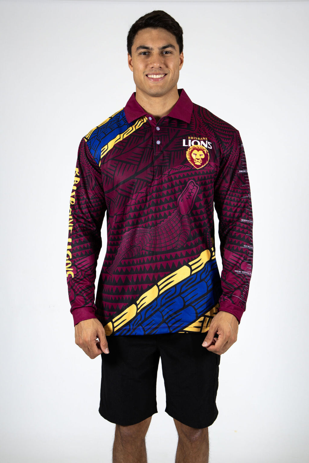 Brisbane Lions AFL 'Koedal' Fishing Shirt Polo Sizes S-5XL!