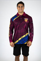 Brisbane Lions AFL 'Koedal' Fishing Shirt Polo Sizes S-5XL!