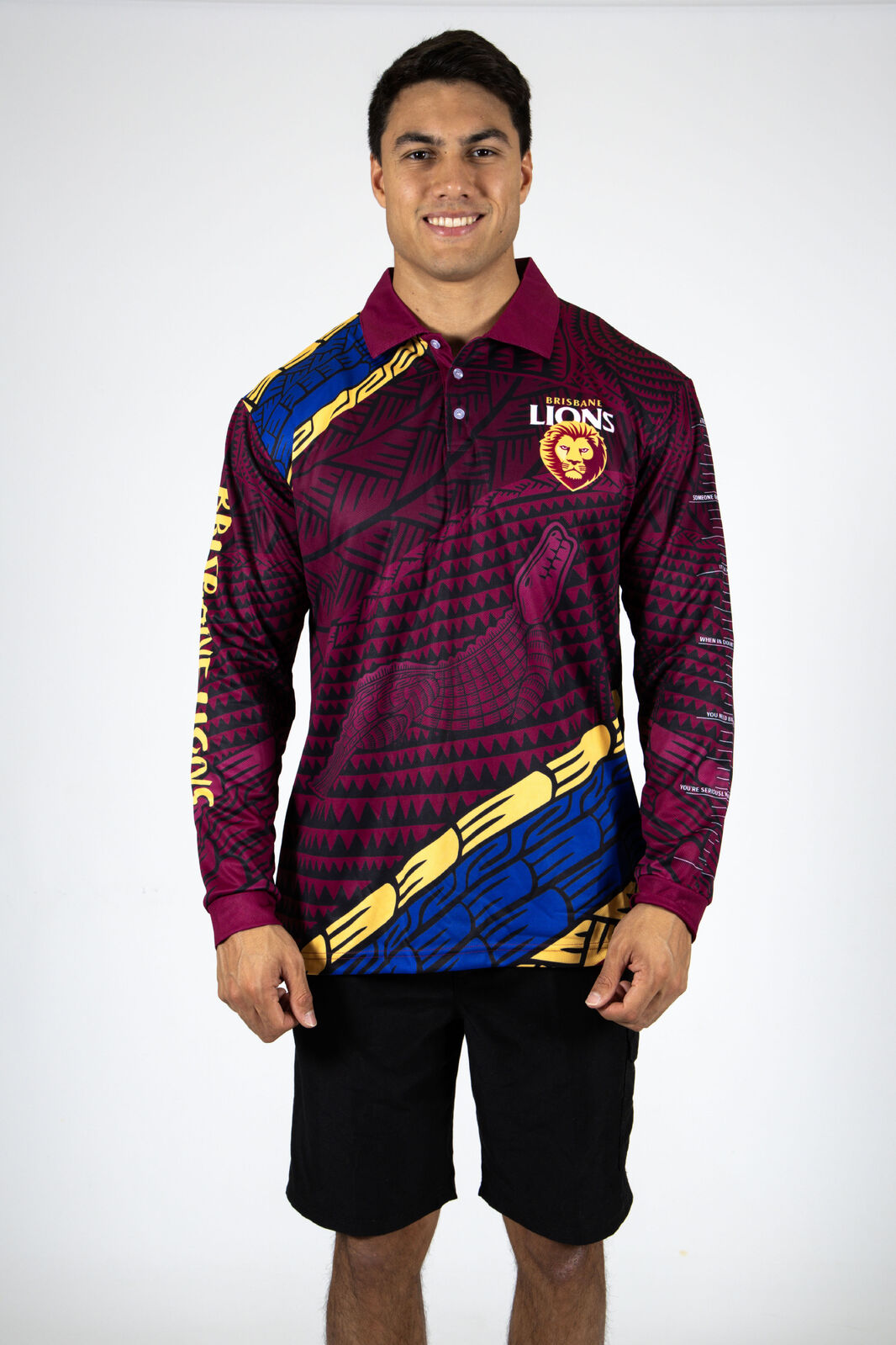 Brisbane Lions AFL 'Koedal' Fishing Shirt Polo Sizes S-5XL!