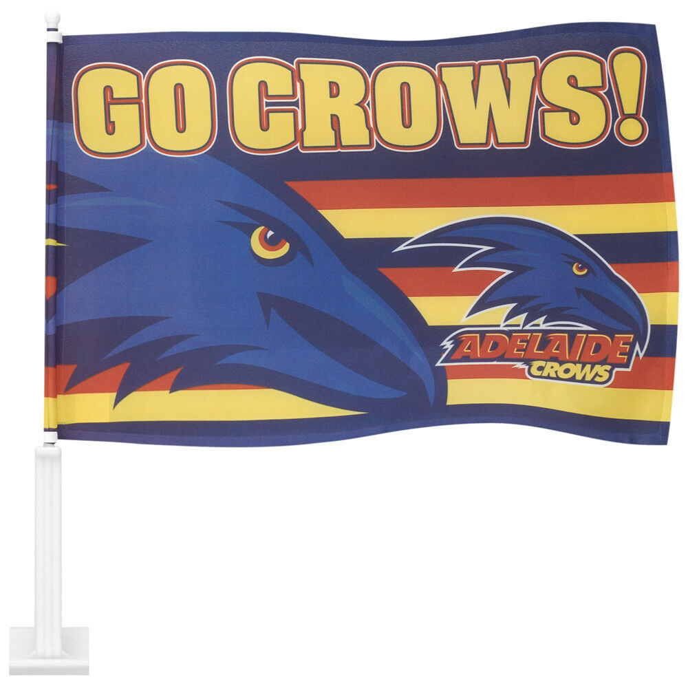 Adelaide Crows AFL Car Flag 30 cm x 45 cm! 2 Flags for 1 Price!