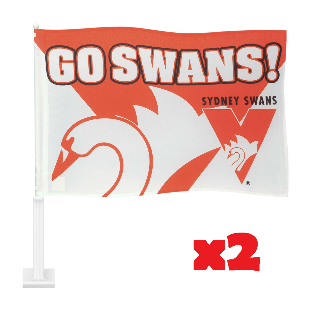 Sydney Swans AFL Car Flag 30 cm x 45 cm!