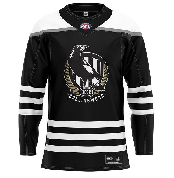 Collingwood Magpies AFL 'Enforcer' Hockey Jersey Sizes S-5XL!