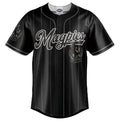 Collingwood Magpies AFL 'Blackout' Baseball Jersey Slugger T Shirt Sizes S-5XL!