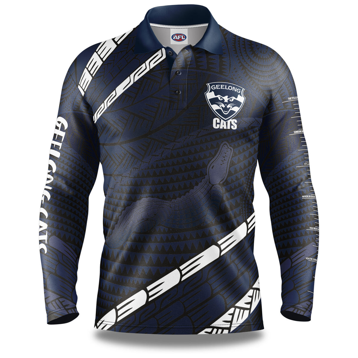 Geelong Cats AFL 'Koedal' Fishing Shirt Polo Sizes S-5XL!