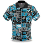 Port Adelaide Power AFL Fanatic Button Up Shirt Polo Sizes S-5XL!
