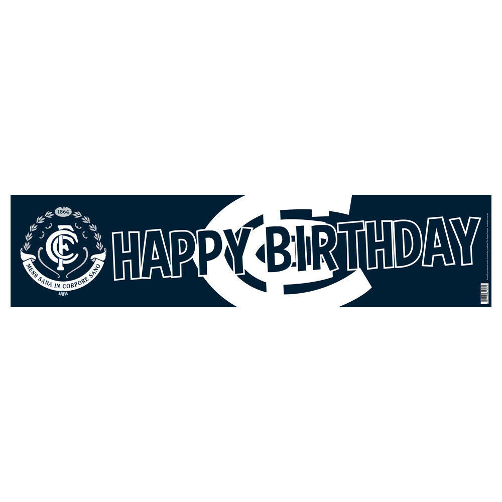 Carlton Blues AFL Party Pack 25 Balloons & 2 Happy Birthday Banners!
