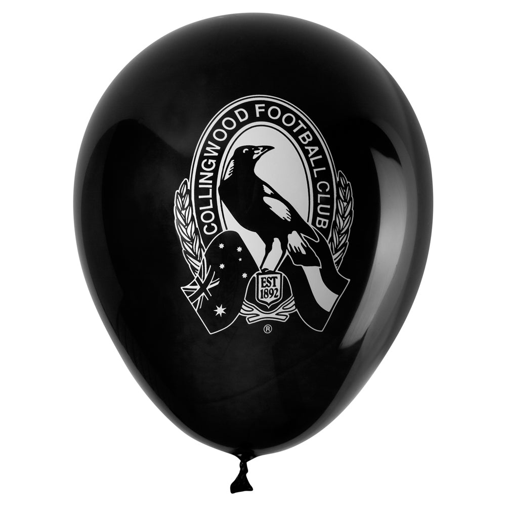 Collingwood Magpies AFL Party Pack 25 Balloons & 2 Happy Birthday Banners!