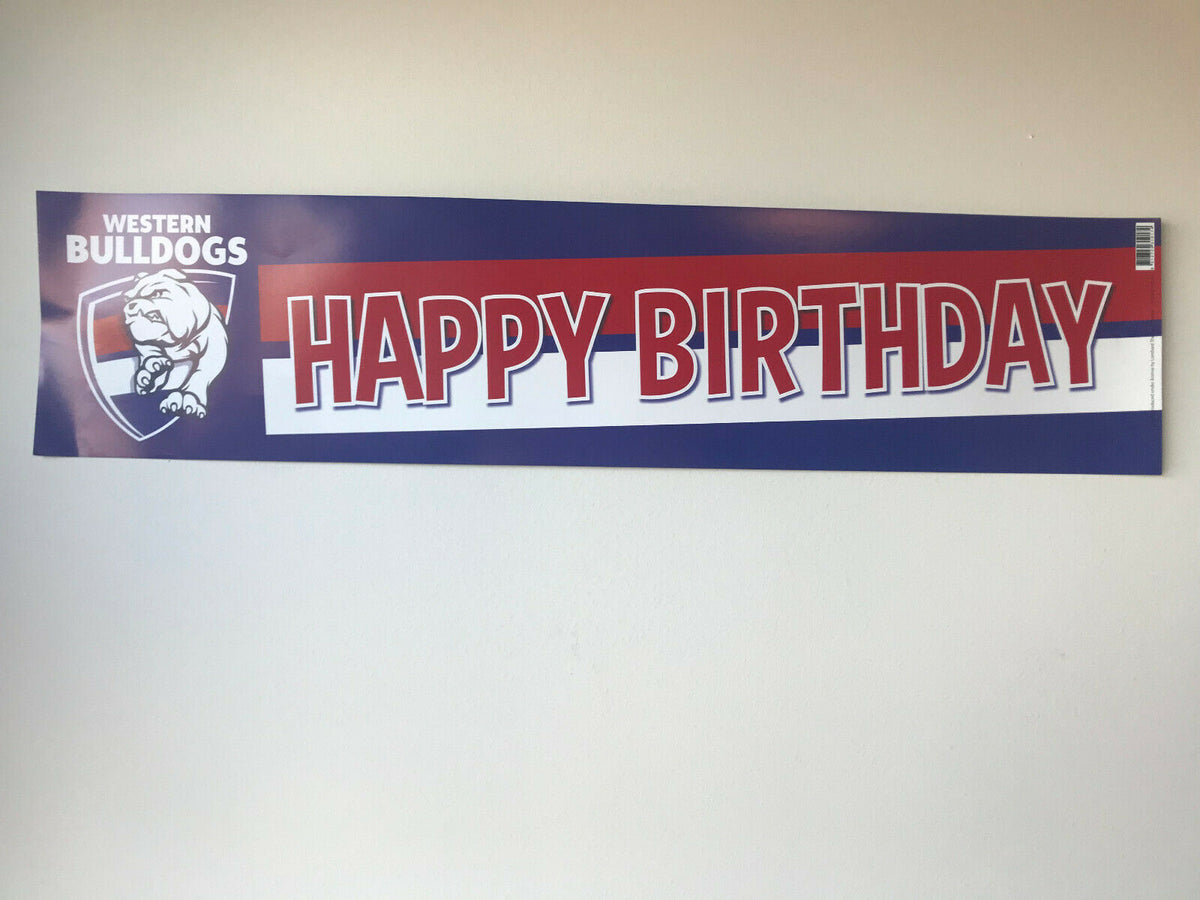 Western Bulldogs AFL Party Pack 25 Balloons & 2 Happy Birthday Banners!