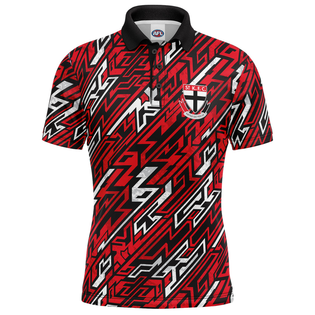 St Kilda Saints AFL 'Par-Tee' Golf Polo T Shirt Sizes S-5XL!