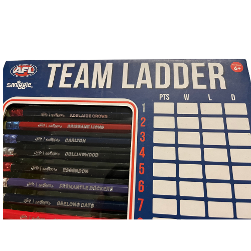 Official AFL Coloured Pencils Stationary Scoreboard Score Board Team Ladder!