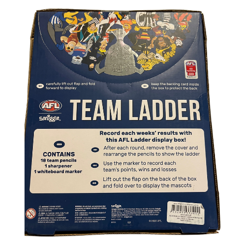 Official AFL Coloured Pencils Stationary Scoreboard Score Board Team Ladder!