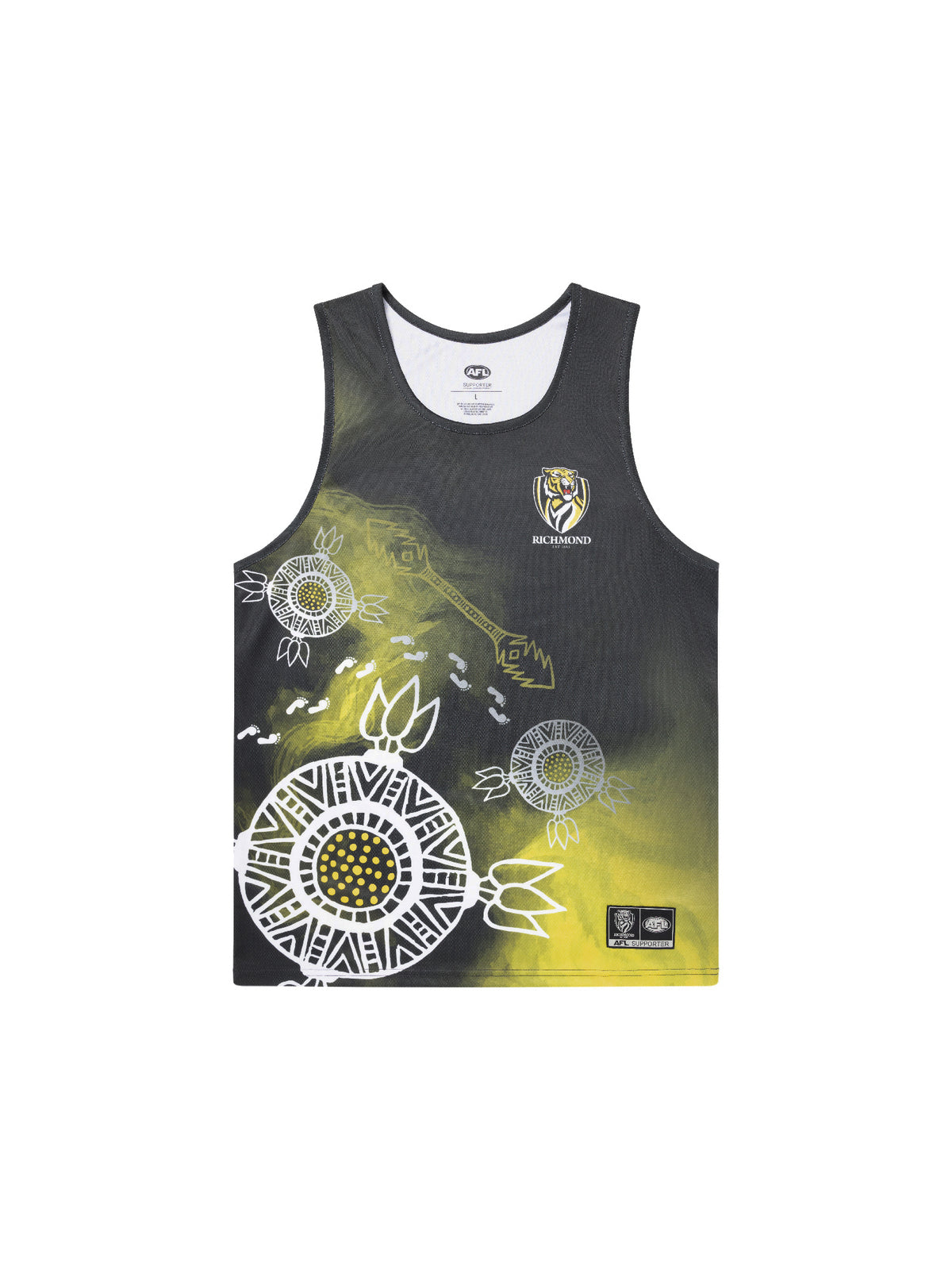 Richmond Tigers AFL Indigenous Training Singlet Sizes S-5XL!